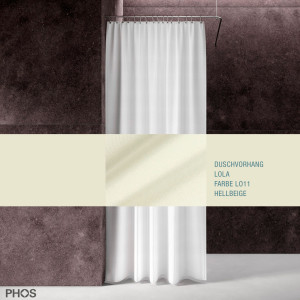 DV-LOLA200-200-LO11 Занавеска для душа лола, длина 200 см, ширина 200 см. светло-бежевый. PHOS