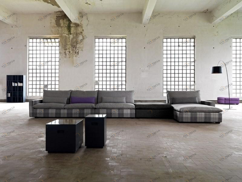 Domingo Salotti Диван из ткани с шезлонгом Henri sun-id-1503918