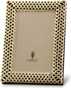 10591827 L’Objet Фоторамка 13x18см "Плетение" (позолота) п/к Латунь