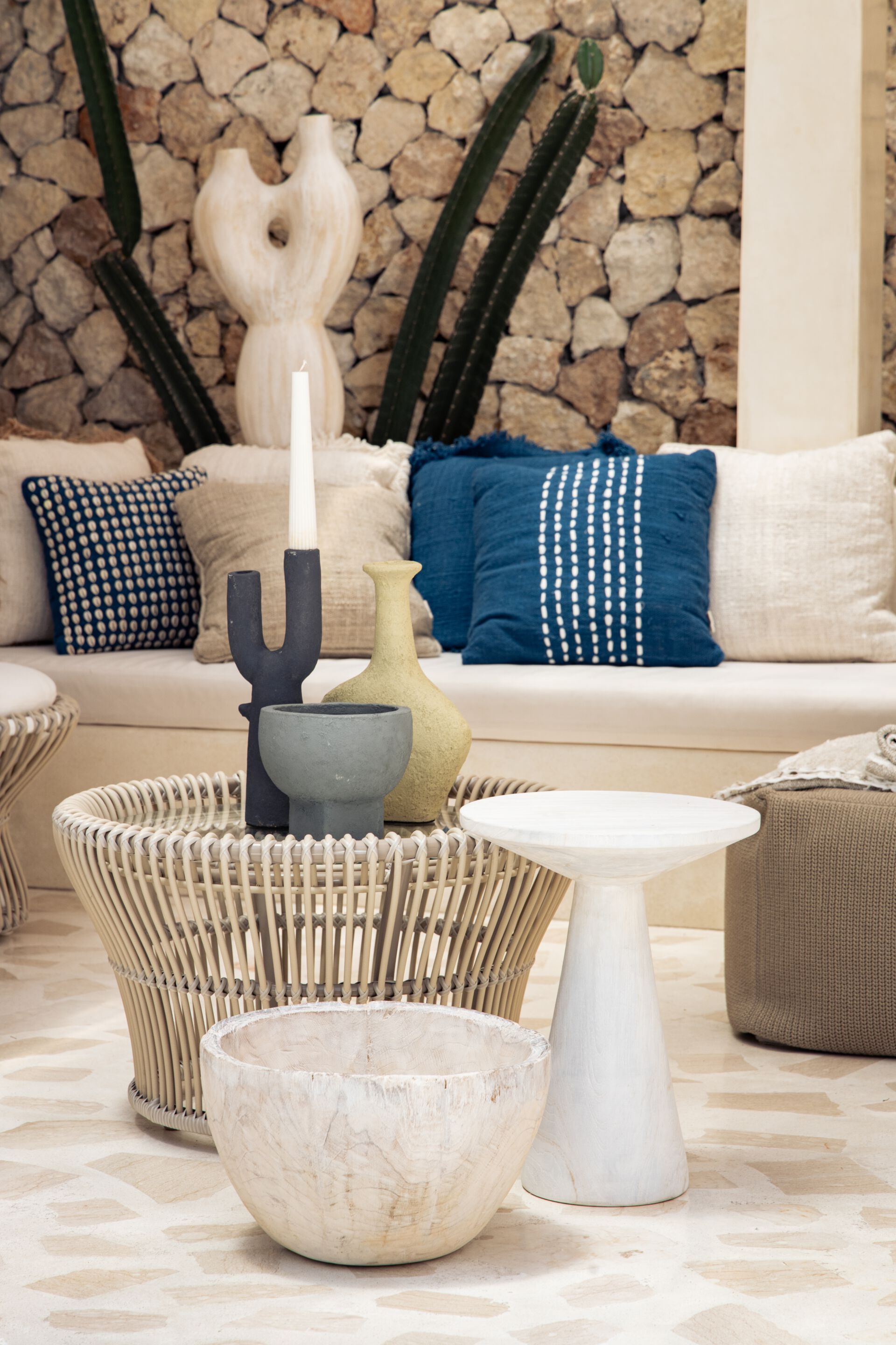 Круглый журнальный столик из синтетического волокна cbdesign Bahia ARCH-00137289 - Вид №1