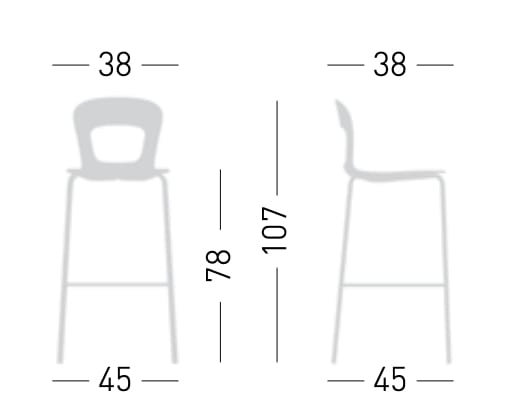 Стул из инженерного пластика GABER ARCH-00081338 - Вид №5