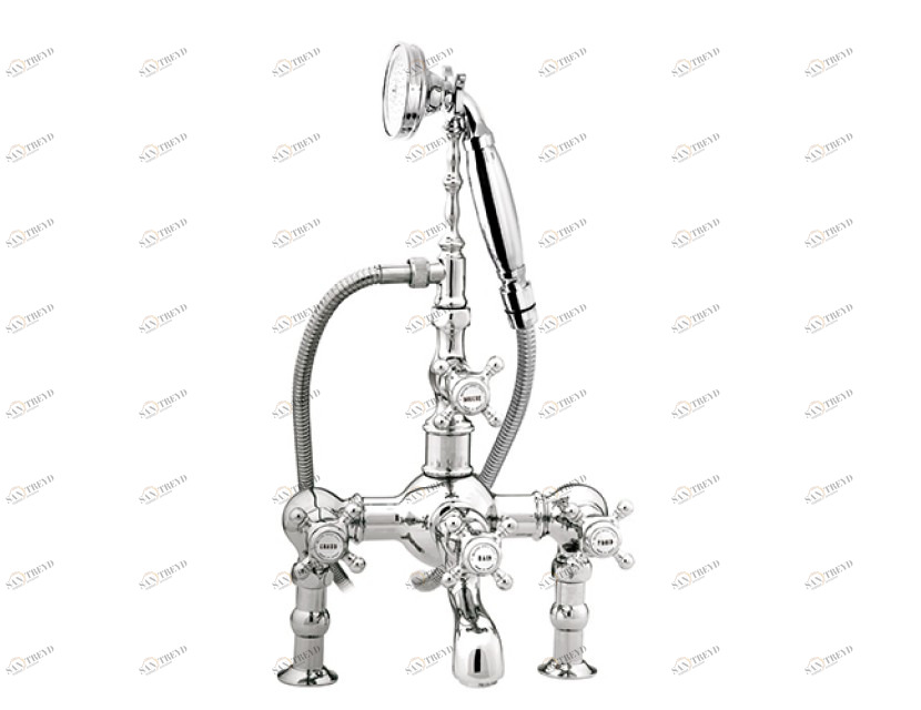 035011.000.50 Душевой набор для террасы с фарфором Яркий хром Mestre RETRO