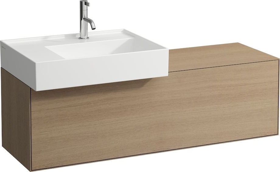 H8103357591121 Раковина с полочкой слева, со специальным скрытым сливом LAUFEN PRO - Вид №12