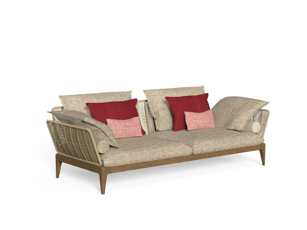 3-местный тканевый садовый диван Talenti Cruise Teak ARCH-00084245 - Вид №6