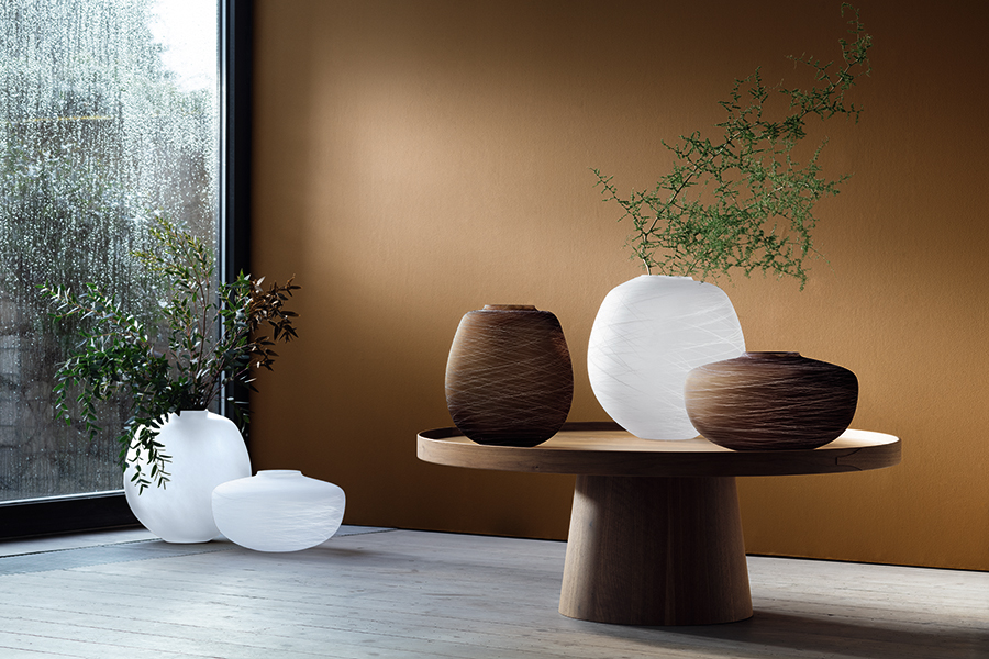 G1606-17-154 Ваза boulder 17,5 см коричневая LSA International  - Вид №1