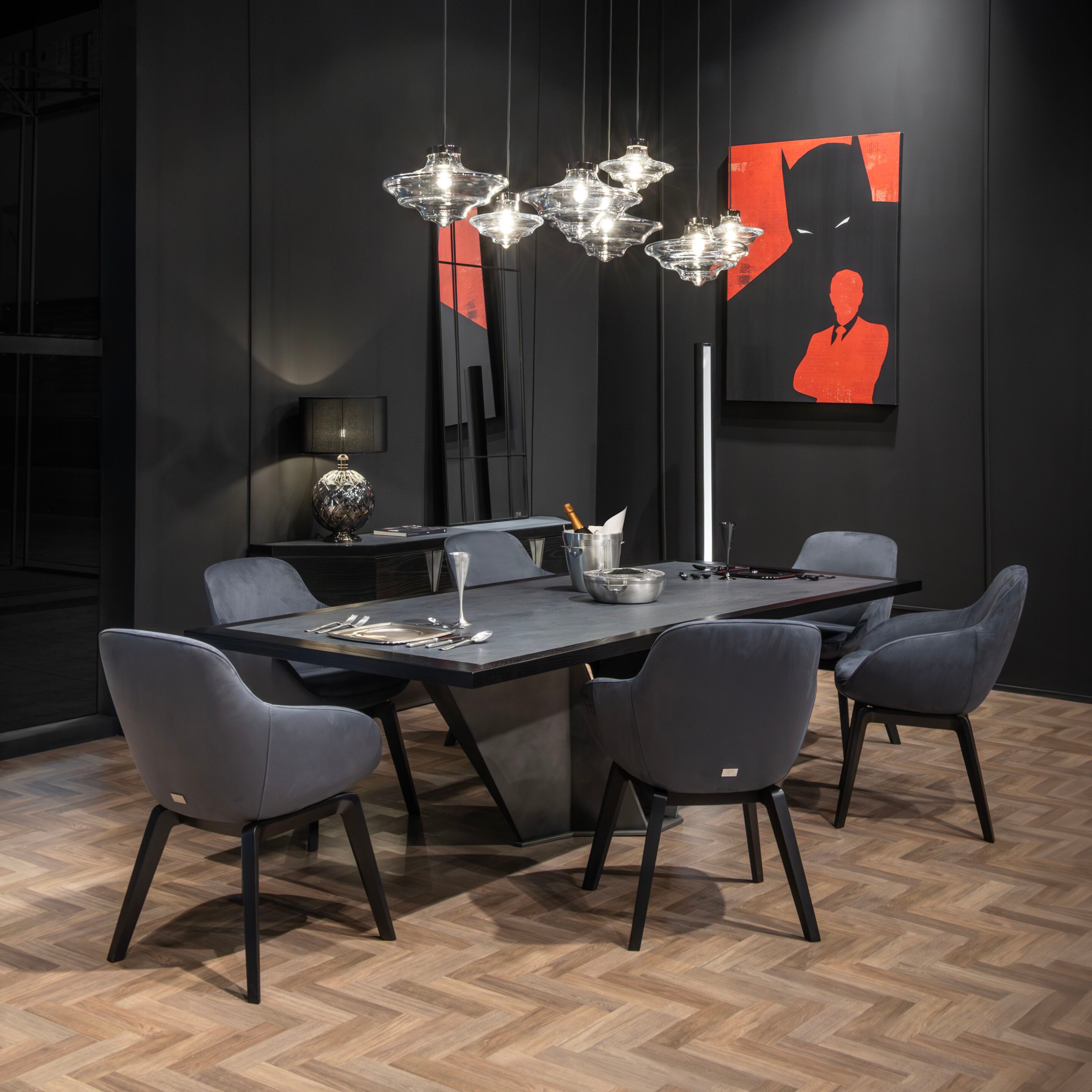 Серебряная тарелка / набор столовых приборов Wayne Enterprises Home Collection WE-DNG01B ARCH-00134409