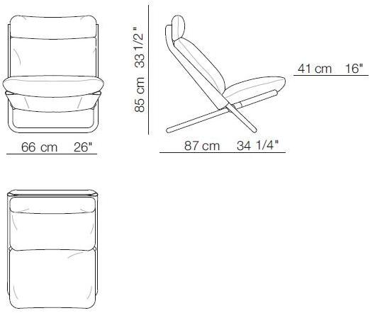 arflex Кресло с обивкой из ткани с подголовником sun-id-1444664 - Вид №6