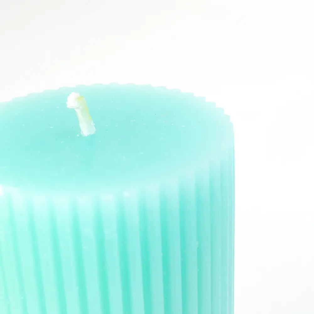 Дизайнерская свеча-столбик Santreyd Ribbed зеленый 89370280 STLM-0824892 - Вид №1