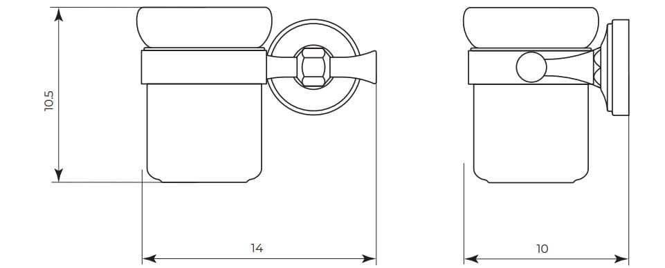 Керамический настенный держатель зубной щетки Gaia Mobili Complements ARCH-00103890 - Вид №1