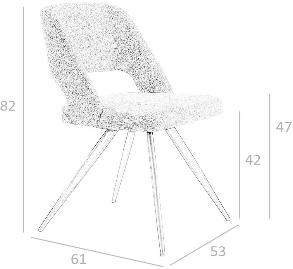 Angel Cerdá Стул из ткани New chair 4010 f3207 Angel Cerda - Вид №7