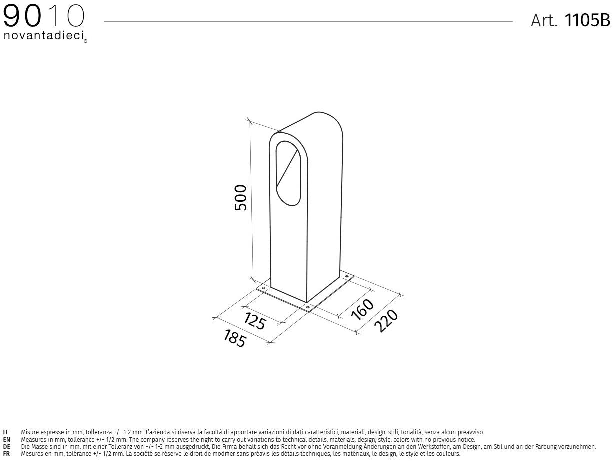 9010 novantadieci Светодиодный столбик из бетали®  1105a  - Вид №7