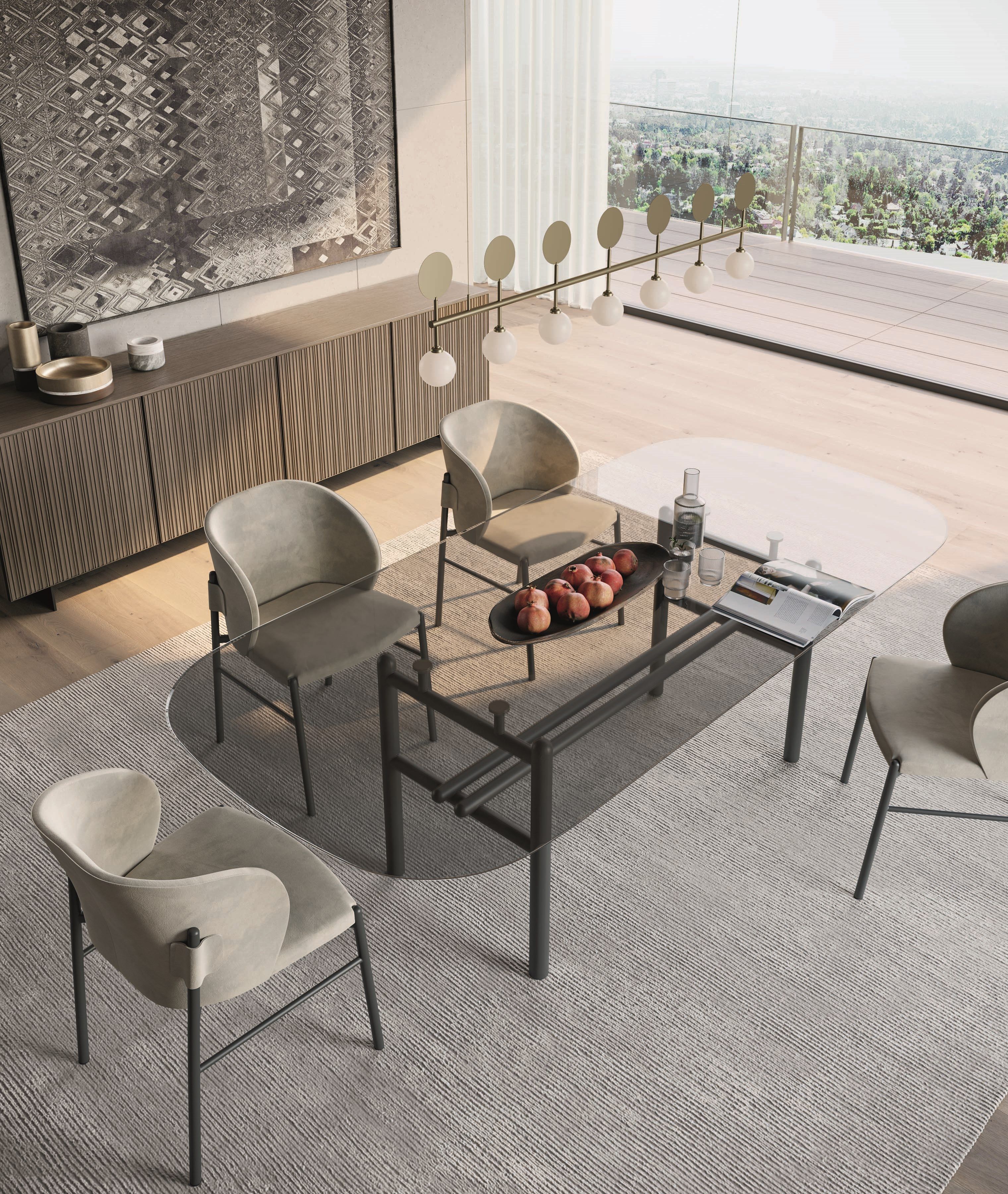 Стеклянный овальный стол Dall'Agnese Supernova ARCH-00098770 - Вид №1