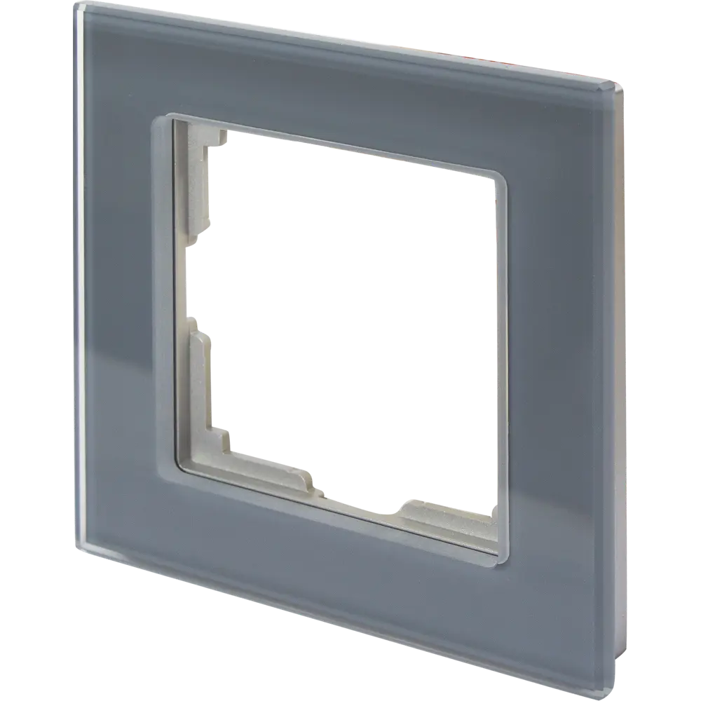 Рамка для розеток и выключателей Werkel Favorit 1 пост стекло цвет серый STLM-2086073 - Вид №2