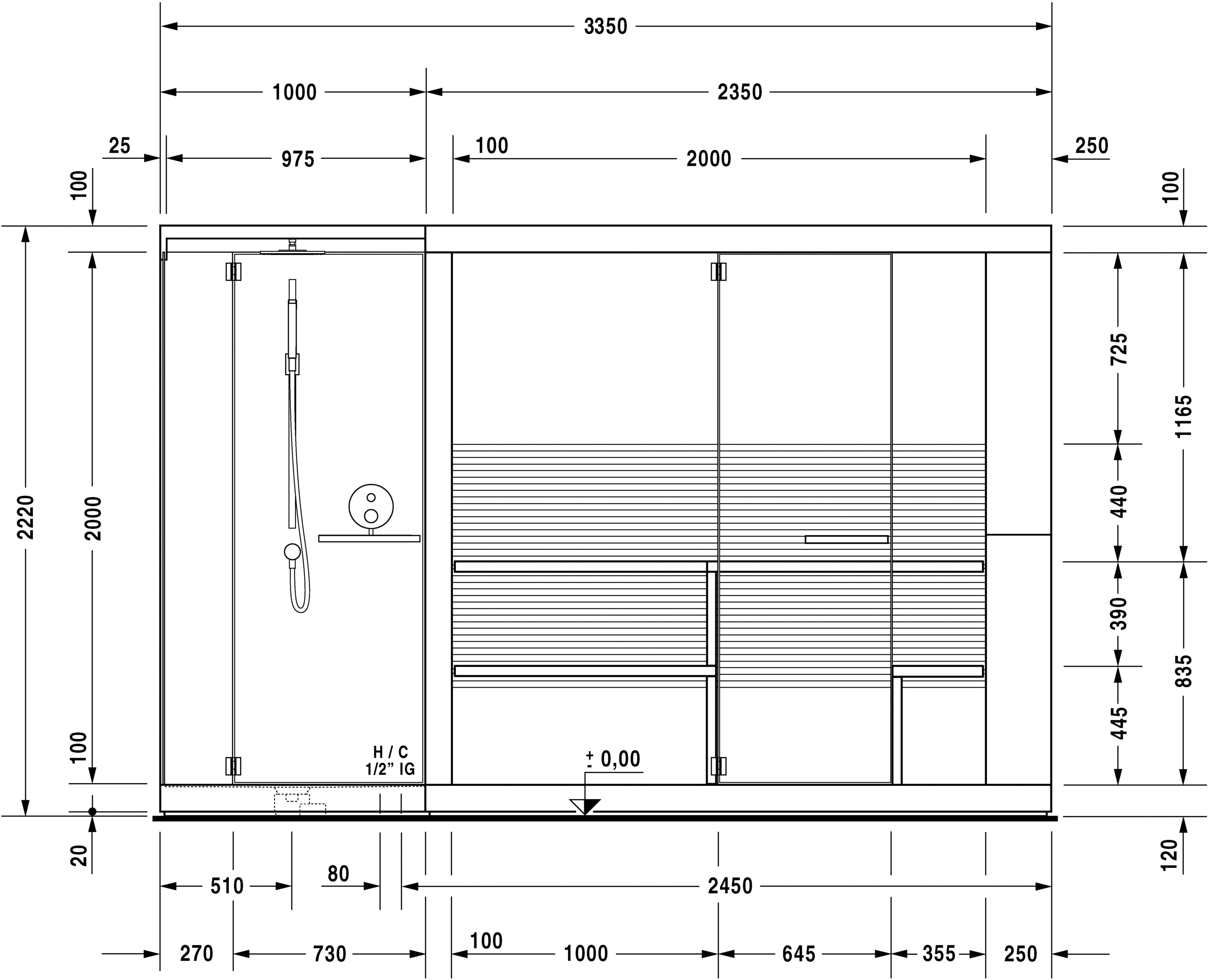 750522002011001 Inipi Сауна Inipi Ama, пристенный и угловой вариант
Исполнение: белый глянцевый (декор) Белый глянцевый декор Duravit  - Вид №3