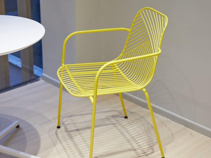 Grado Design Стул из стали с порошковым покрытием с подлокотниками Sketch Skt-ch-d-wa - Вид №1