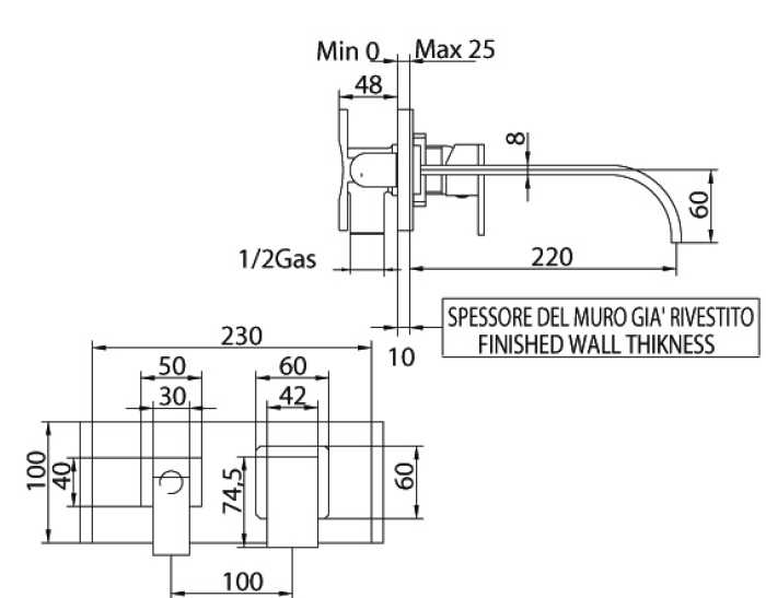 7511200005LR Смеситель Bandini Ice Cube 2 Santreyd  - Вид №3