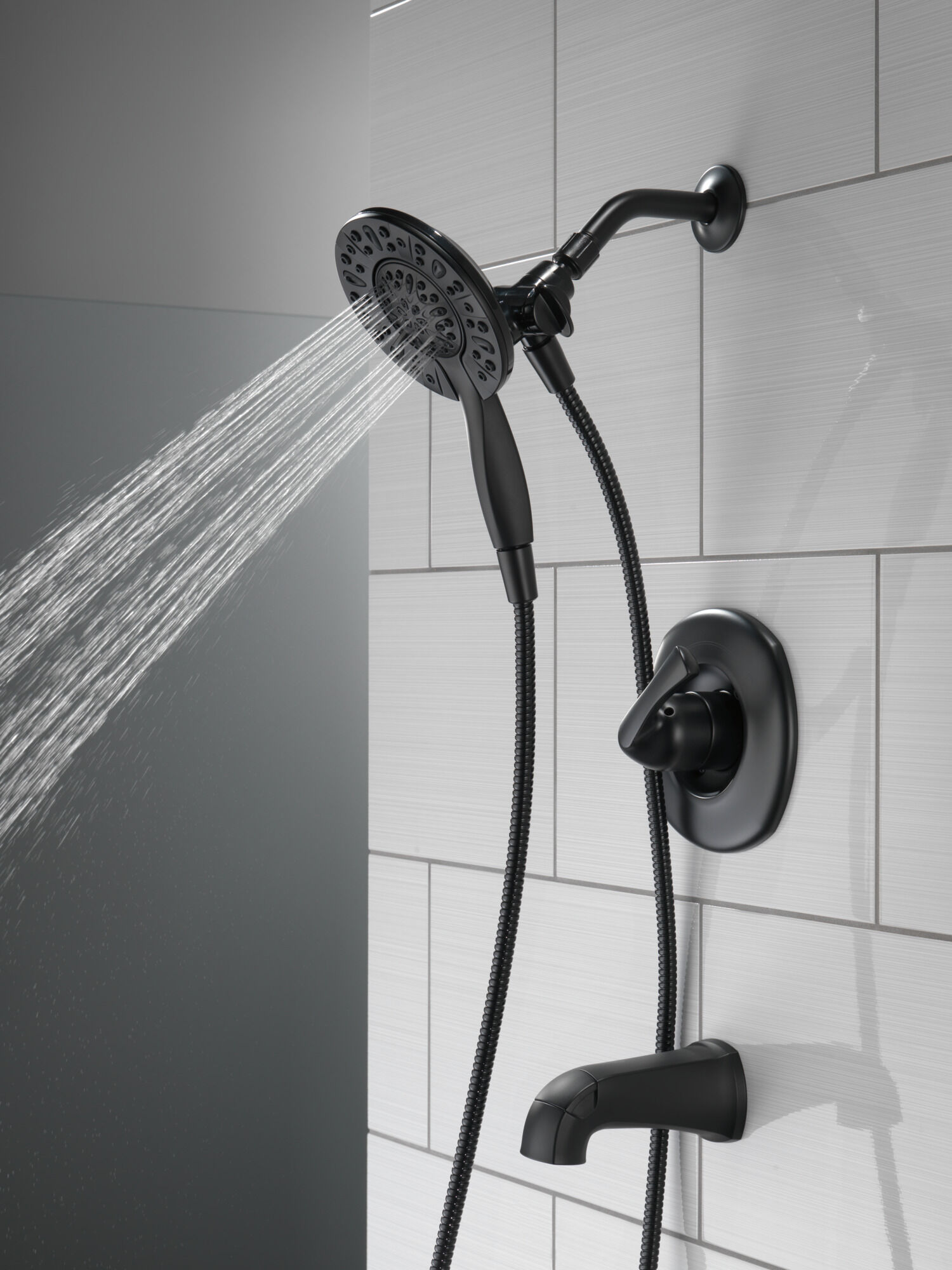 144890-BL-I Ванна и душ Monitor® серии 14 с In2ition® Delta Faucet Larkin Матовый черный  - Вид №6