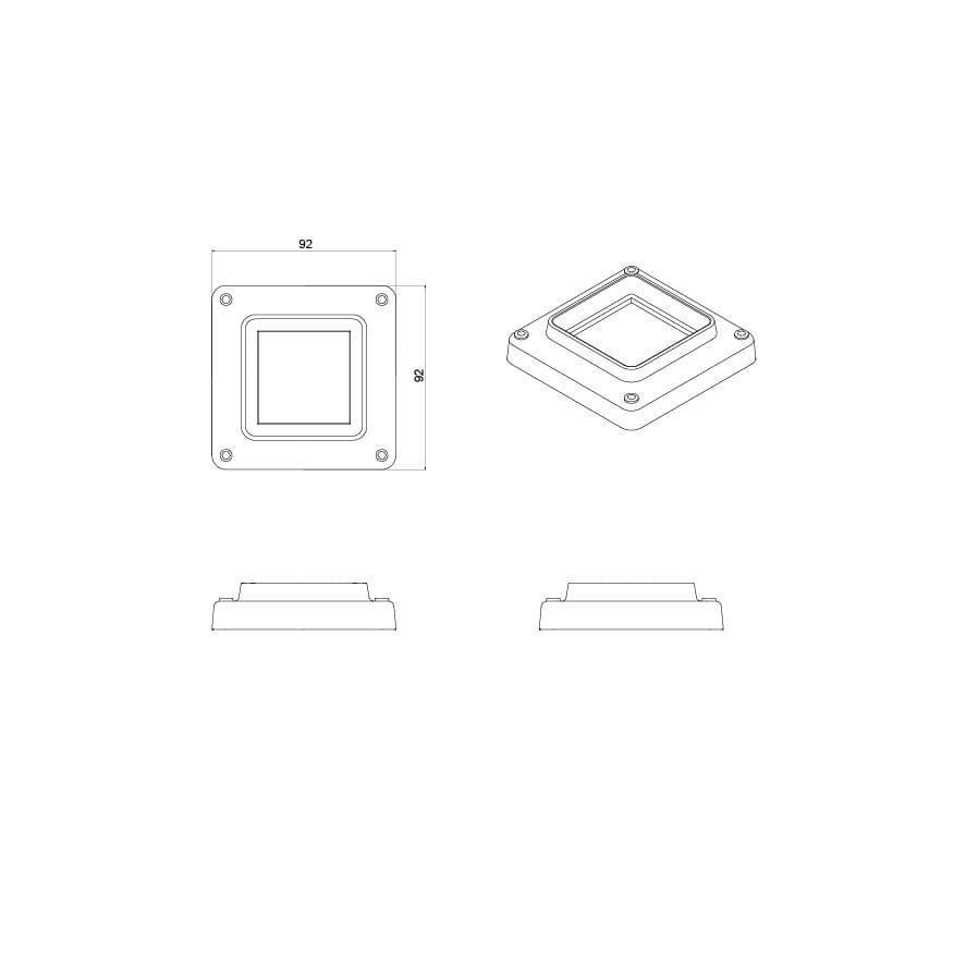 Анодированная алюминиевая пластина для розеток и выключателей Genuit Graphite ARCH-00141383 - Вид №11