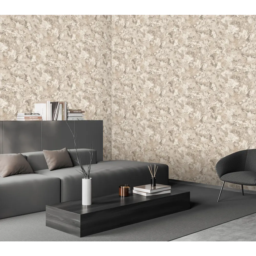 Обои флизелиновые Ateliero Ruskeala коричневые 1.06 м AT38396-08 STLM-2191990 - Вид №5