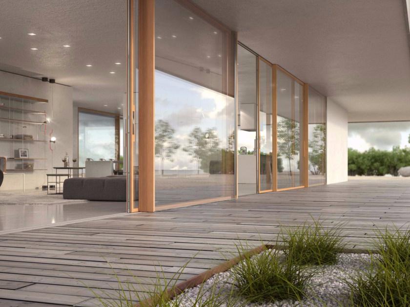 CARMINATI SERRAMENTI Подъемно-раздвижная деревянная дверь с двойным остеклением Skyline system sun-id-1382330 - Вид №1