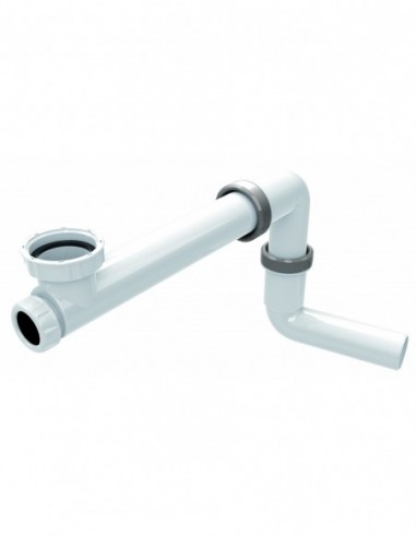 780700 001 00  Универсальный удлинитель для трубки раковины Connectic, поддона, встроенных прокладок, двухкомпонентного материала Valentin Белый  - Вид №1