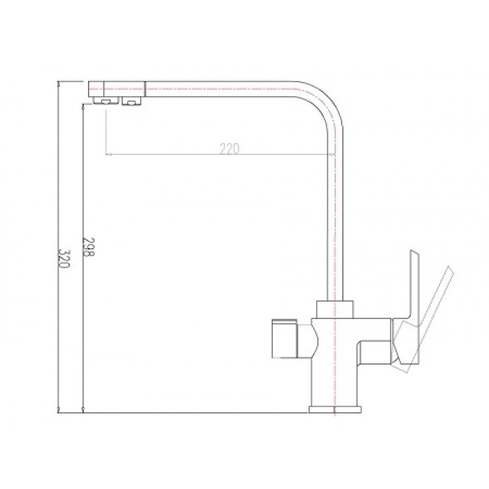 Zorg ZR 334 YF черный металлик Смеситель для кухни Zorg 320х220  - Вид №2