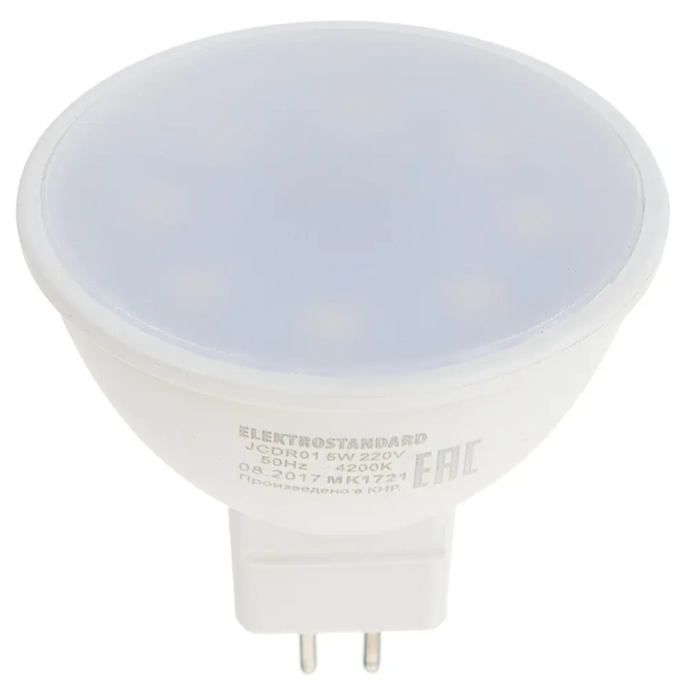 Лампа светодиодная Elektrostandard MR16 JCDR01, 5 Вт, 220 В, 4200 К STLM-2129756