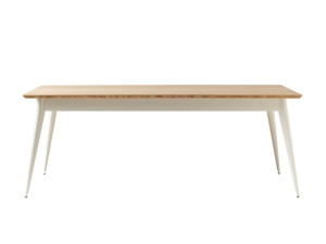 Прямоугольный обеденный стол из стали и дерева