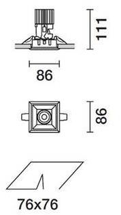 iGuzzini Регулируемый встраиваемый светильник из литого под давлением алюминия Laser blade l sun-id-1464682 - Вид №5