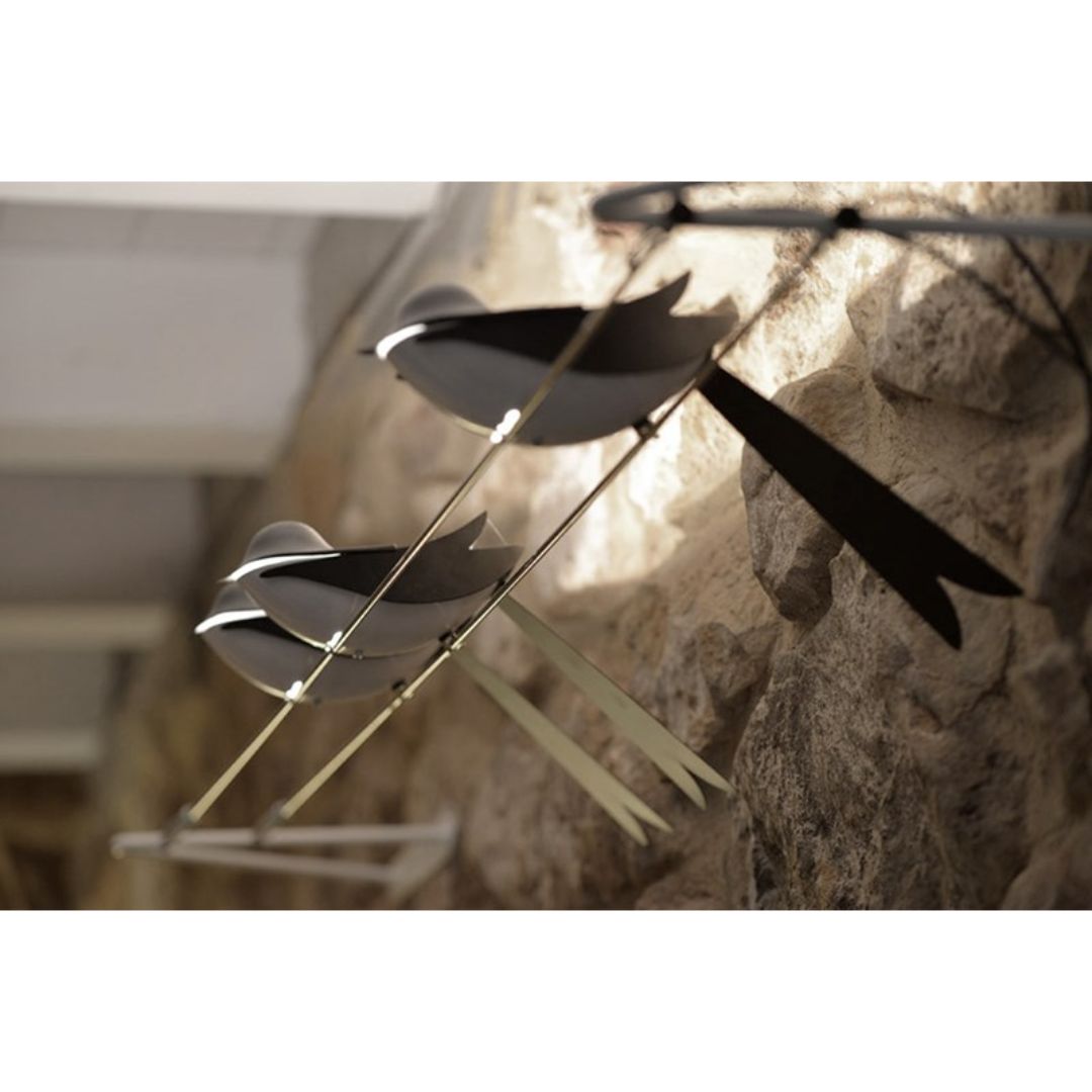 Martinelli Luce 1249/3/L/1 настенный светильник в виде ласточек 118899 - Вид №2