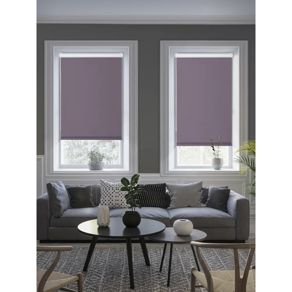 Штора рулонная блэкаут Midnight 60x175 см фиолетовая 86305119 STLM-2124412 GARDEN - Вид №4