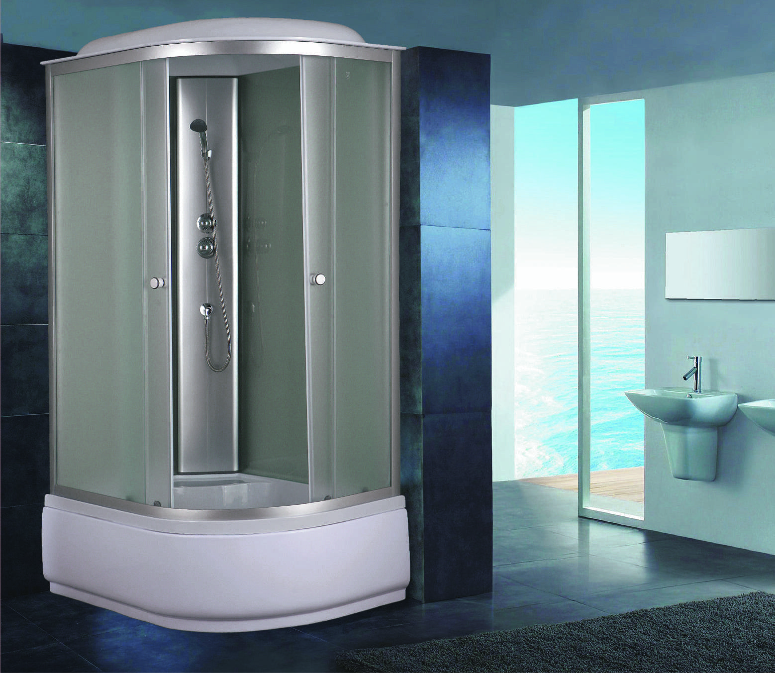 Душевая кабина NG- 7310-14L (1200х800х2150) высокий поддон(40см) стекло МАТОВОЕ Niagara ECO 7310L