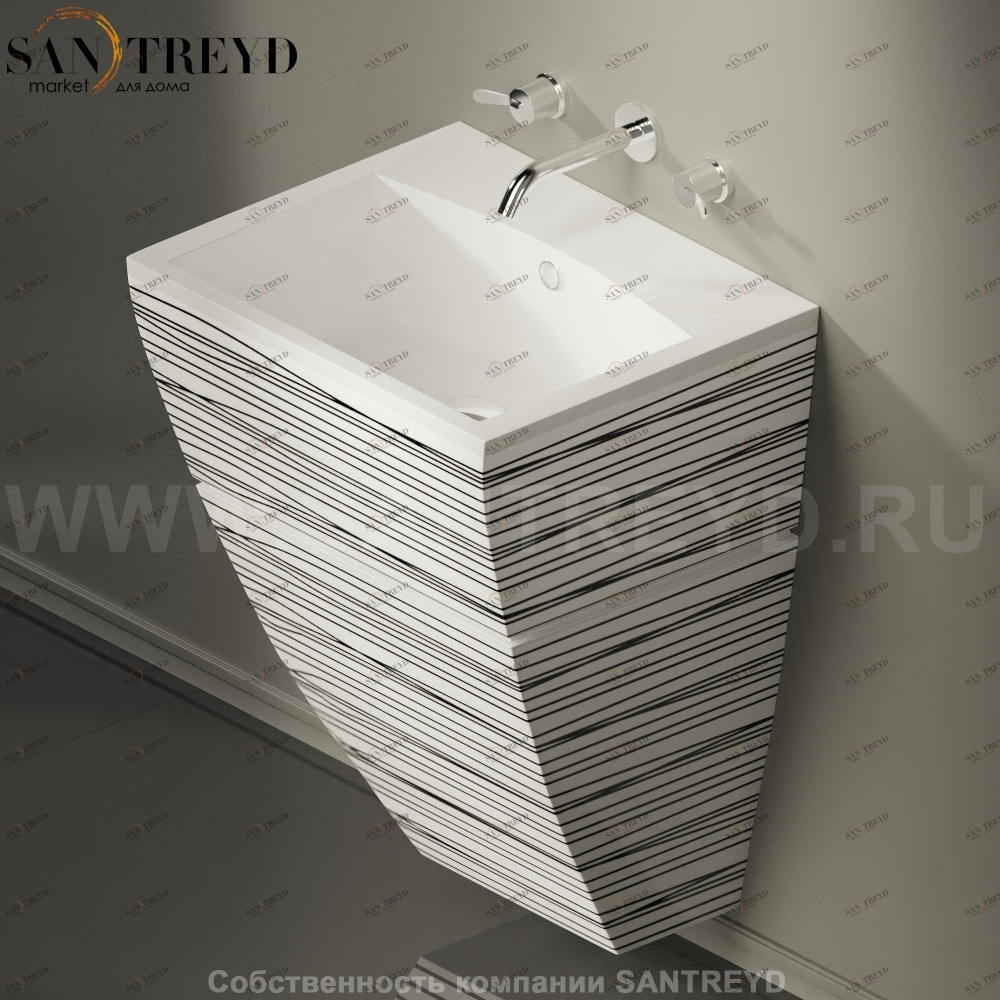 ACER07500RSZB Подвесная раковина настенная прямоугольная Agape 750 белая