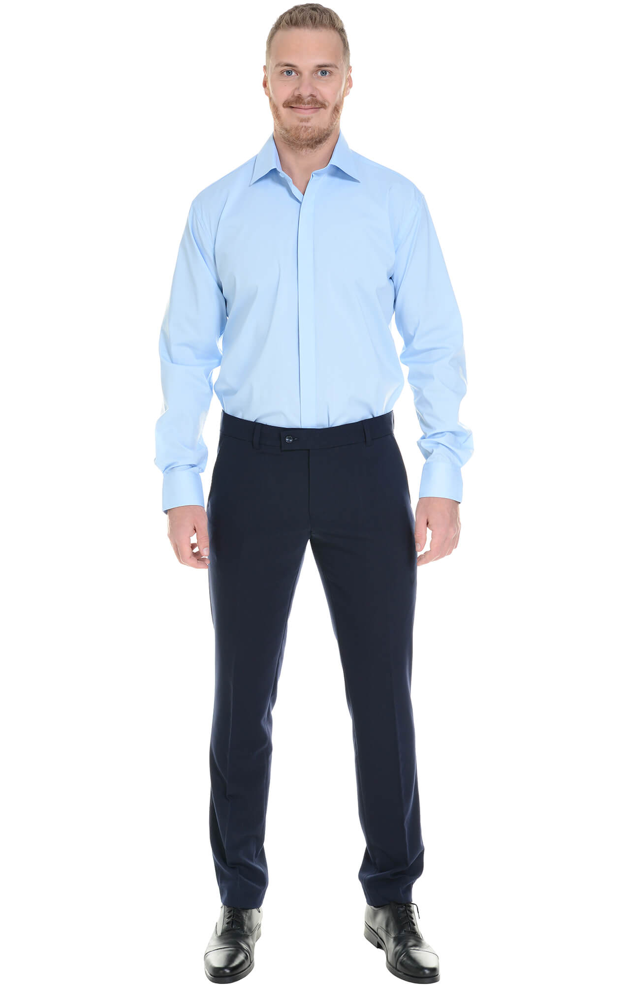 5030108 Рубашка мужская  sky blue El-Risto  Корпоративная одежда  размер 46/182-188  - Вид №2