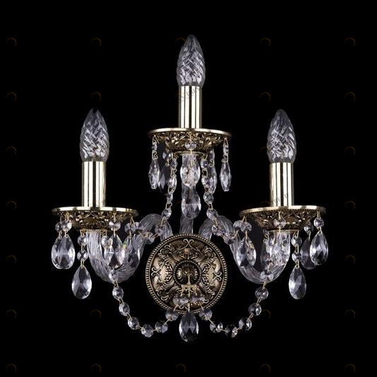 Бра Bohemia Ivele 1610/3/GB BOHEMIA IVELE СВЕЧА 079359 Золото;прозрачный 