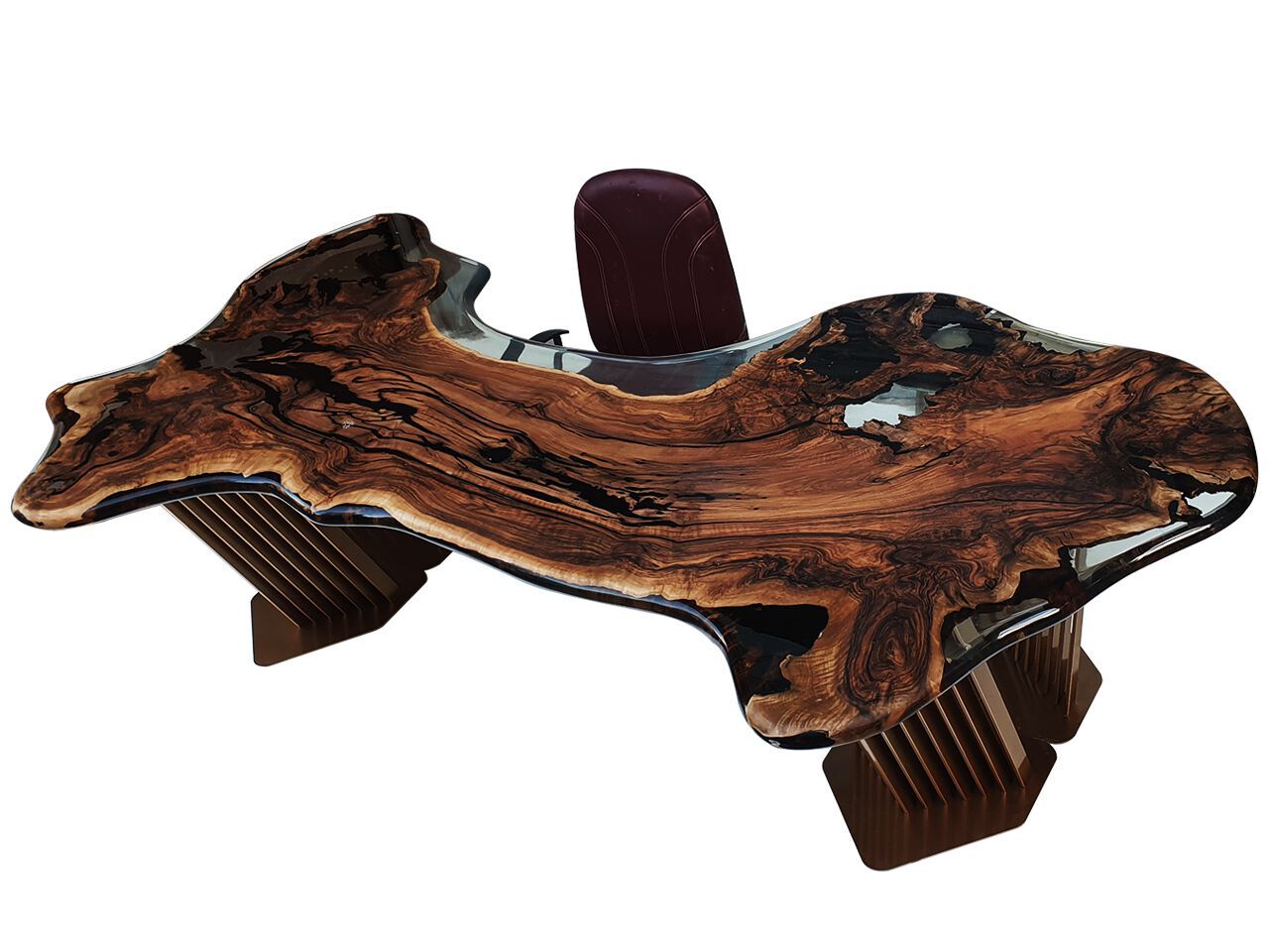 Стол из орехового дерева и смолы Legnor LEG2408743 / LEG2408744 ARCH-00131175 - Вид №3