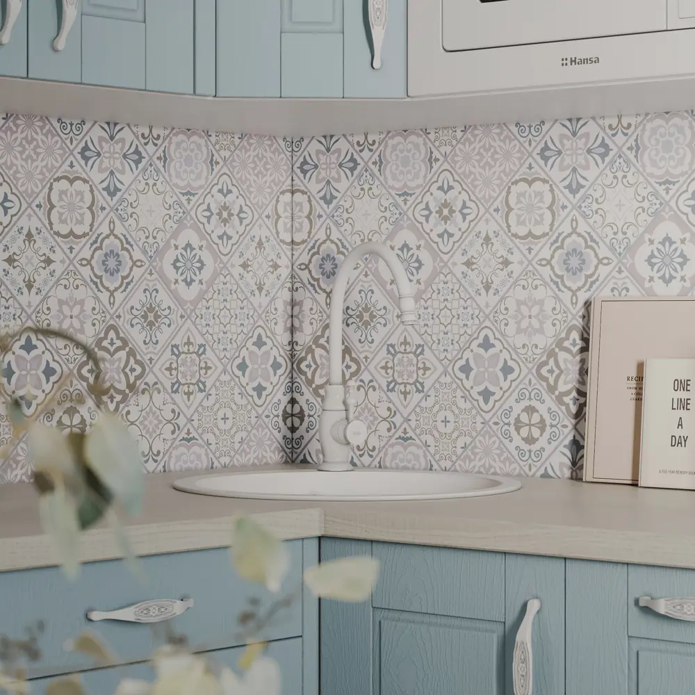 Фасад кухонного шкафа Томари 59.7x38.1см KONSENSA МДФ цвет голубой STLM-2151290 - Вид №9