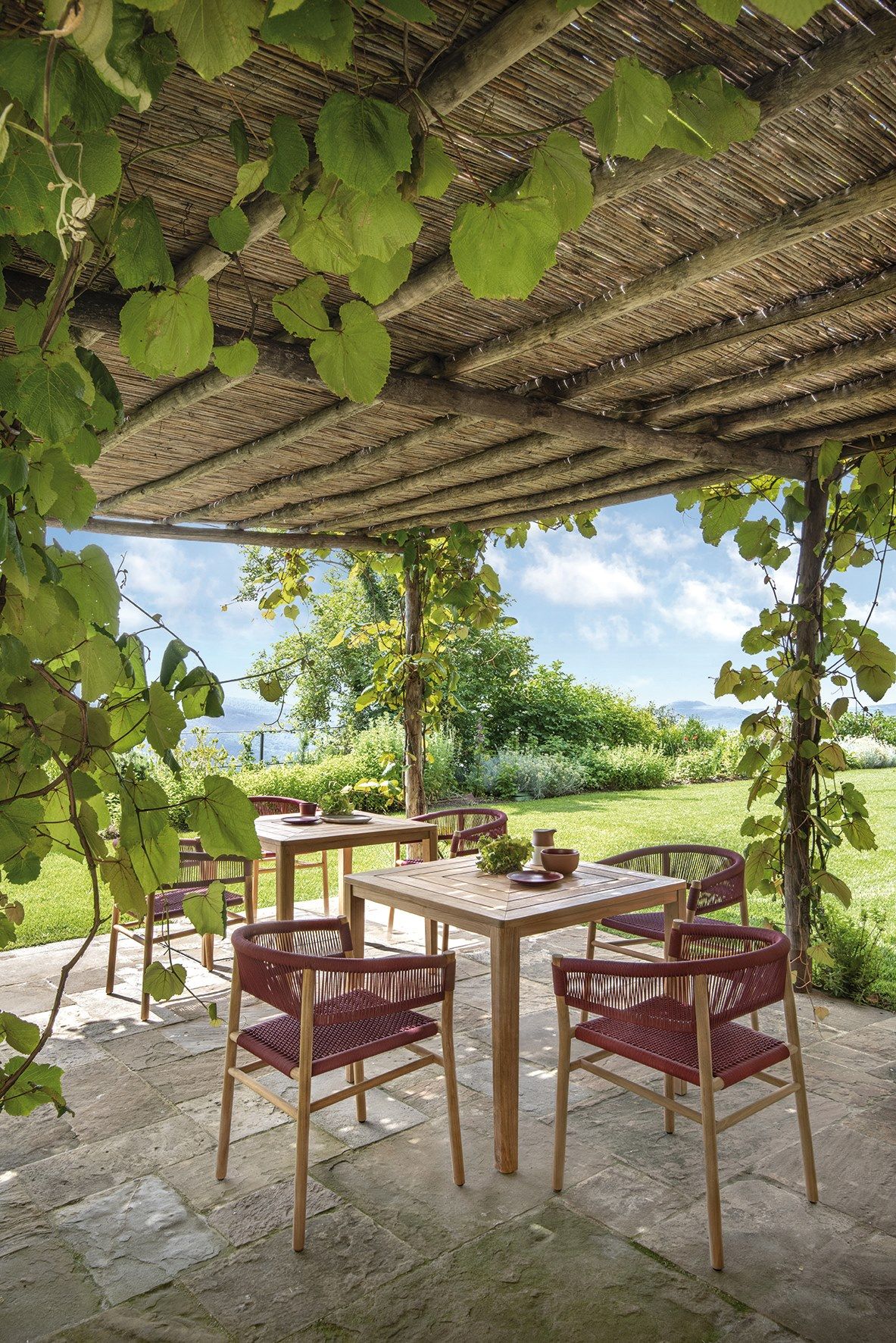 Штабелируемый садовый стул из тика и веревки Ethimo ARCH-00103677 - Вид №18