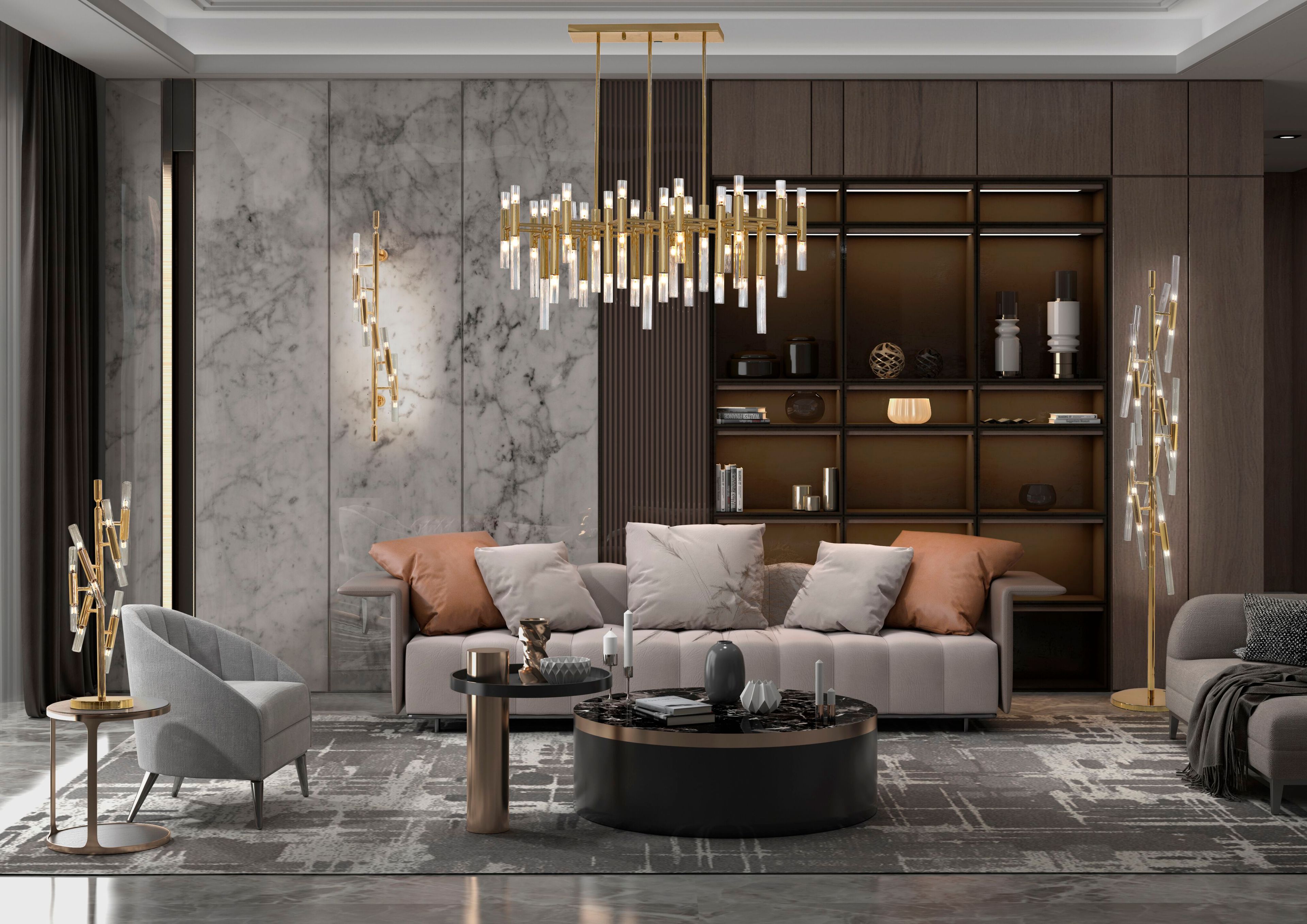 Подвесной светильник из нержавеющей стали и стекла K-Lighting Крокодил ARCH-00072712 - Вид №1