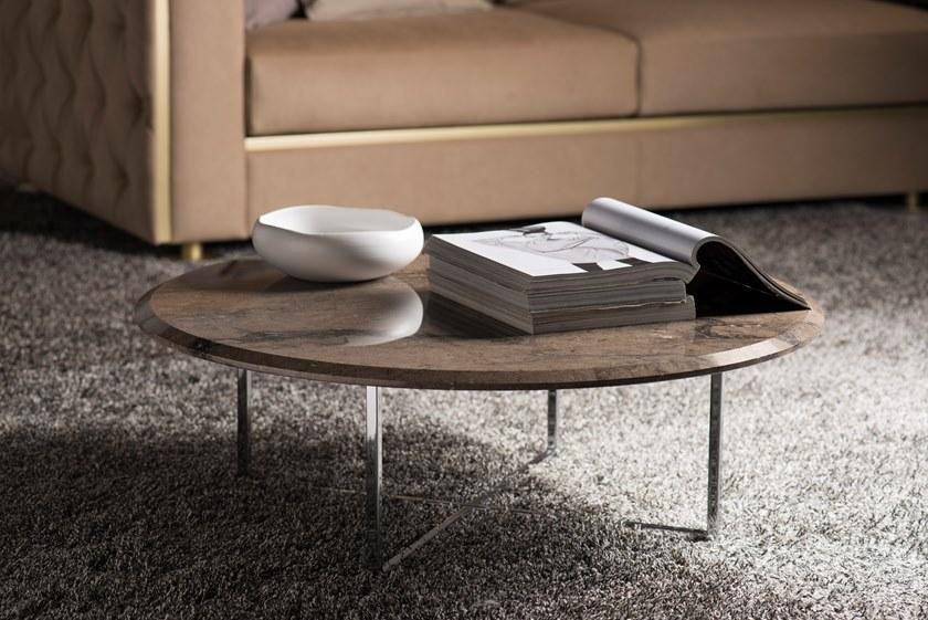 Former In Italia Круглый журнальный столик из темного мрамора emperador Dcv sun-id-1424020 - Вид №1