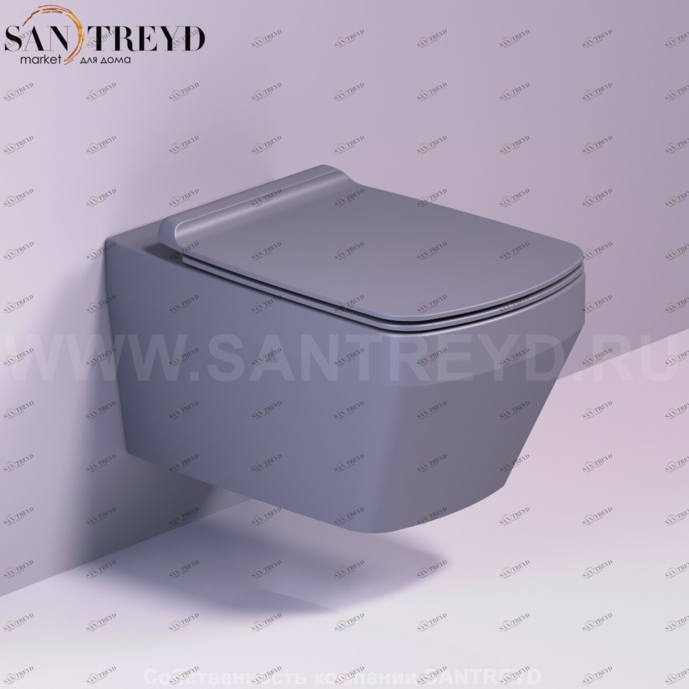 BB18ANTRACITEMATT Подвесной унитаз настенный Серый Simas Baden Baden Италия