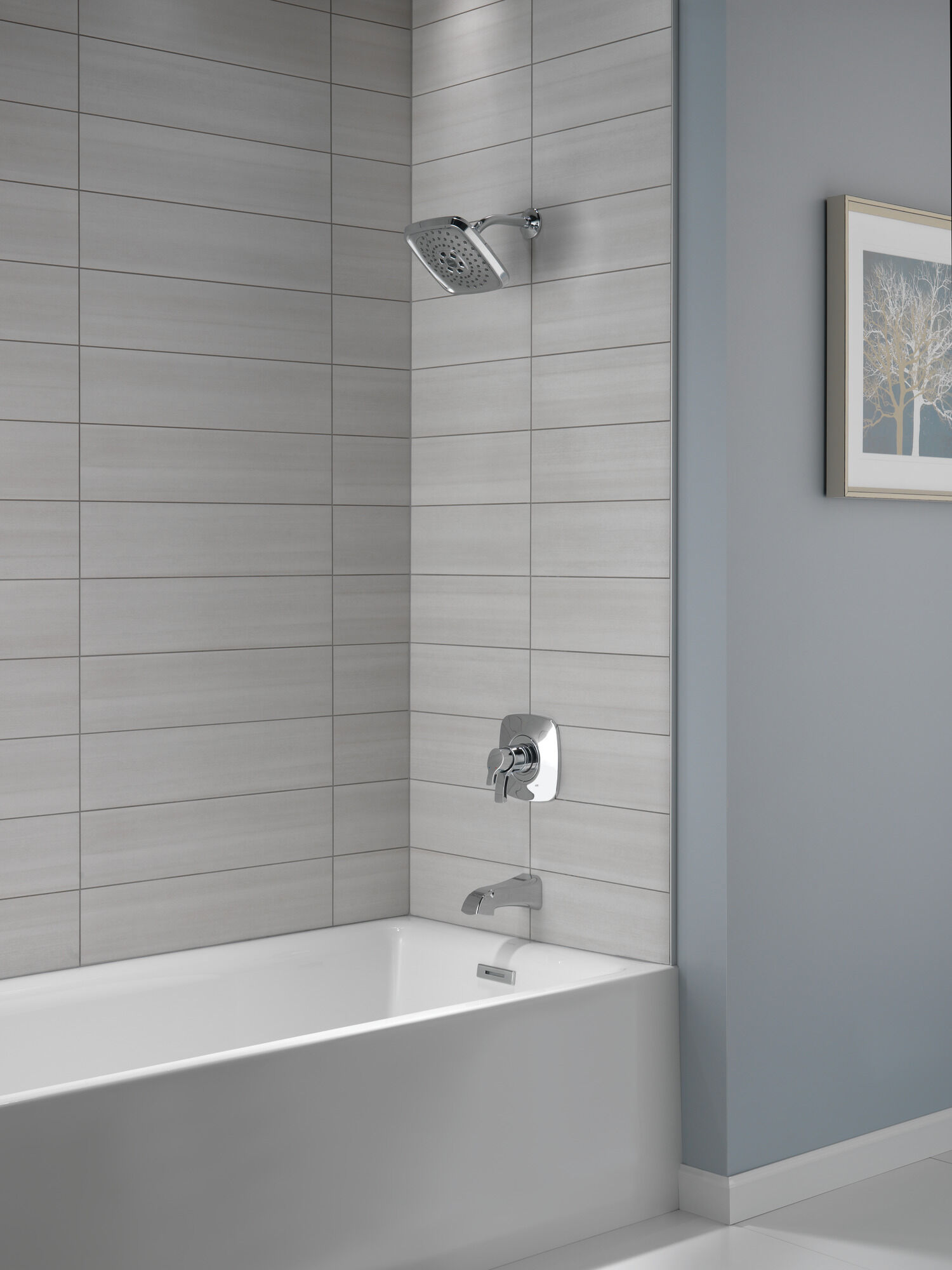 T17452 Monitor® 17 Series H2Okinetic® для ванны и душа Delta Faucet Tesla Хром - Вид №6