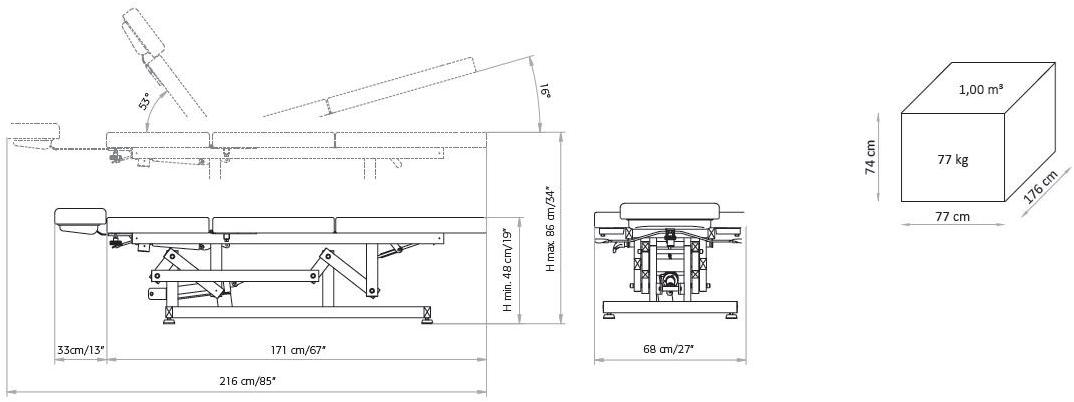 Lemi Group Складная массажная кровать Essential 066 - Вид №2