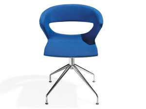 Тканевый мягкий поворотный стул