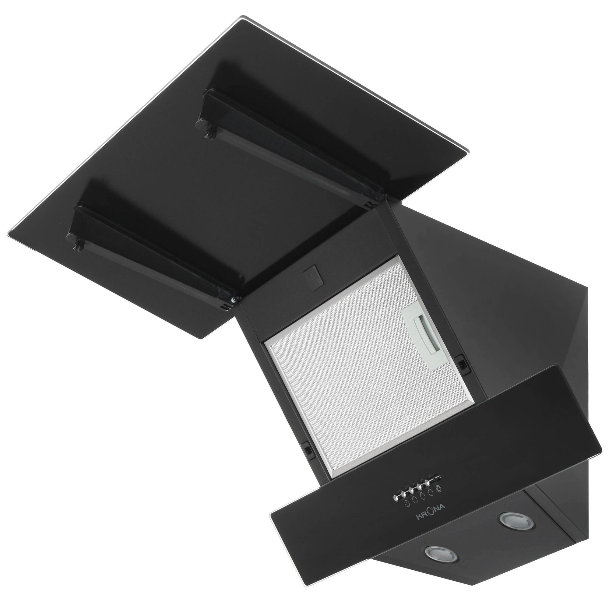1611856 Вытяжка наклонная KRONA ERICA 600 black PB черный/черный STDN-0111585 - Вид №2