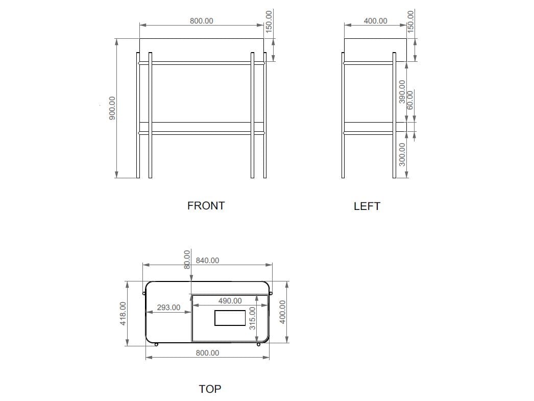 Одноместная напольная раковина GSG Ceramic Design MADRID ARCH-00120215 - Вид №4