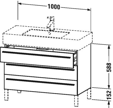 XL655406969 X-Large Тумбочка напольная Орех брашированный (натуральный шпон) Duravit - Вид №1