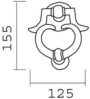 Pasini Дверной молоток из латуни  0900  - Вид №1
