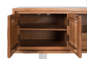 ТВ-шкаф из акации с распашными дверцами
