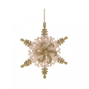 254588 Новогоднее украшение "Снежинка" №06 13 х 3 х 14.5 см РЕМЕКО